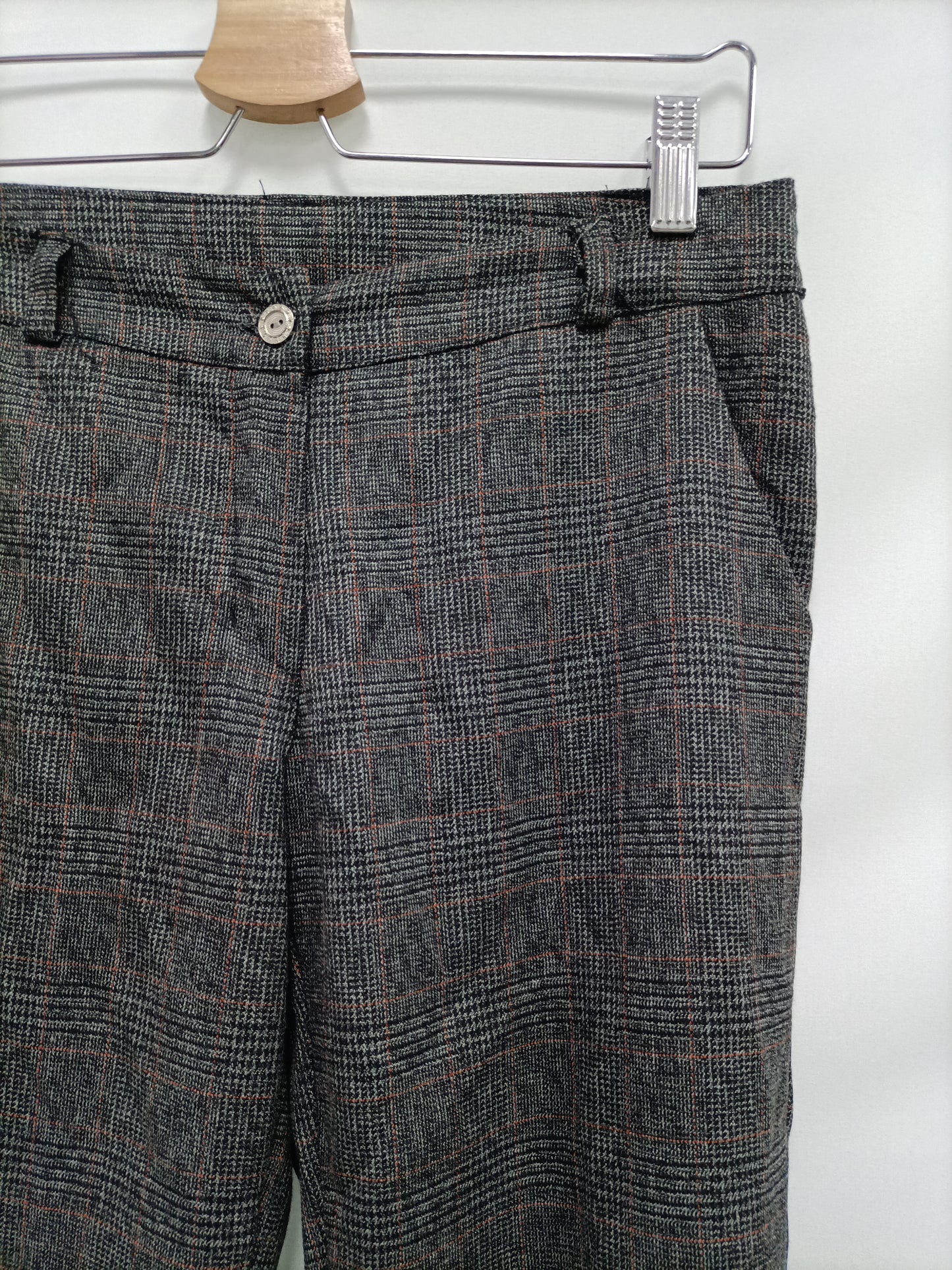 OTRAS. Pantalón gris cuadros T.m