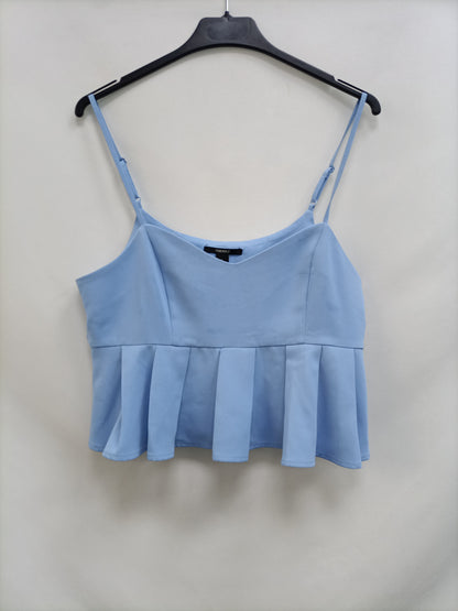 FOREVER21. Top azul tablas T.m