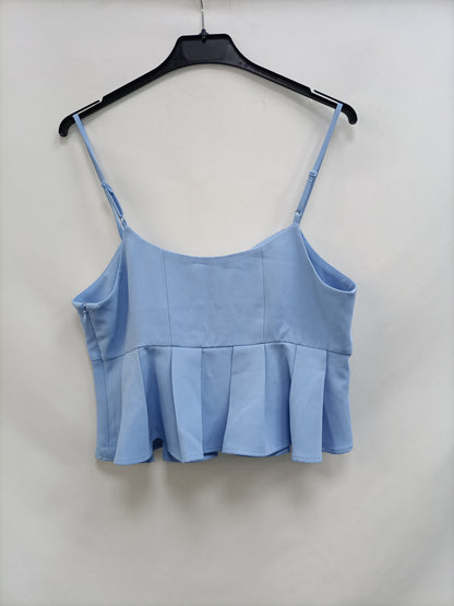 FOREVER21. Top azul tablas T.m