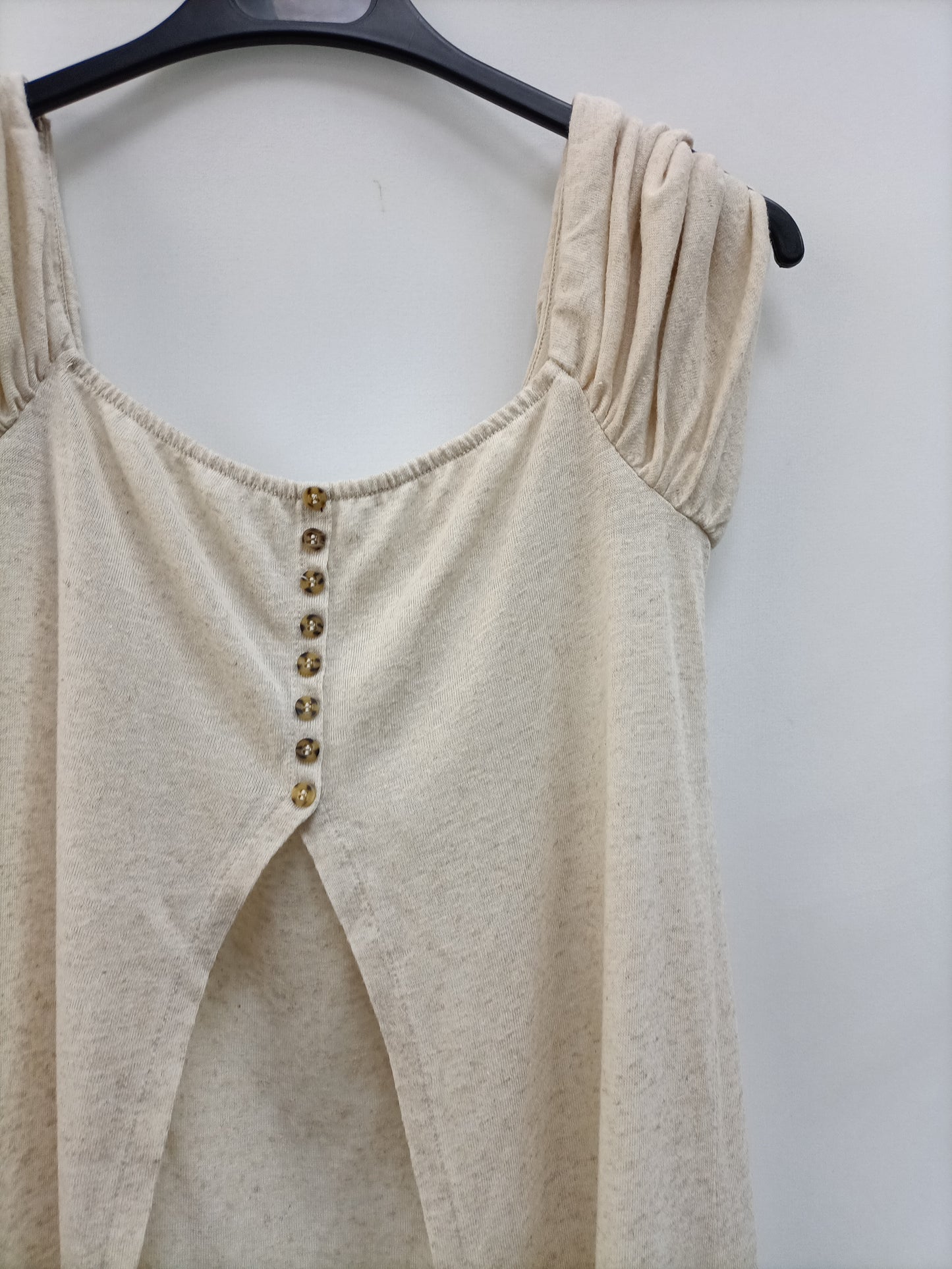 ZARA. Top beige largo T.s