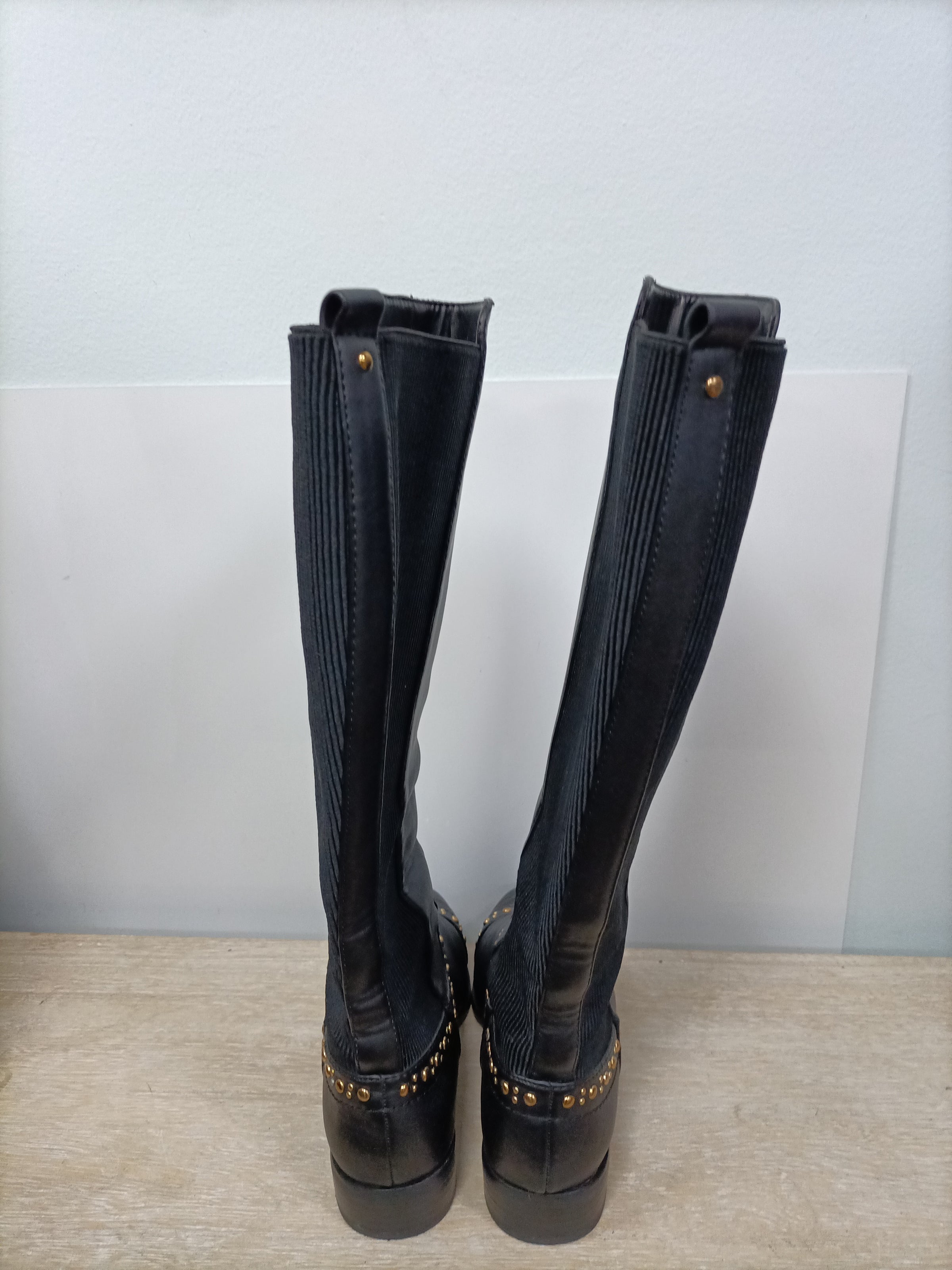 PARFOIS. Botas tas negro tachuelas T.37 Hibuy market