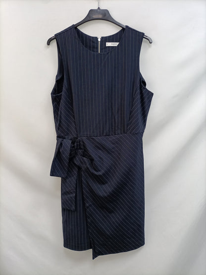 MANGO. Vestido azul rayas T.l