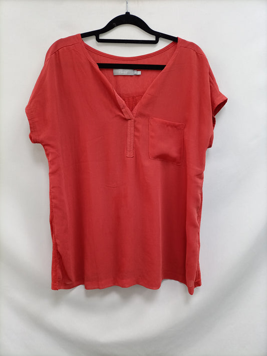 FRANSA.Blusa coral doble textura T.u(l)