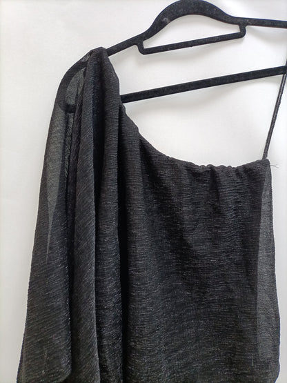 OTRAS. Vestido asimétrico negro T.u(xs/s)