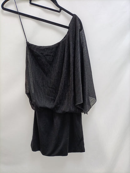 OTRAS. Vestido asimétrico negro T.u(xs/s)