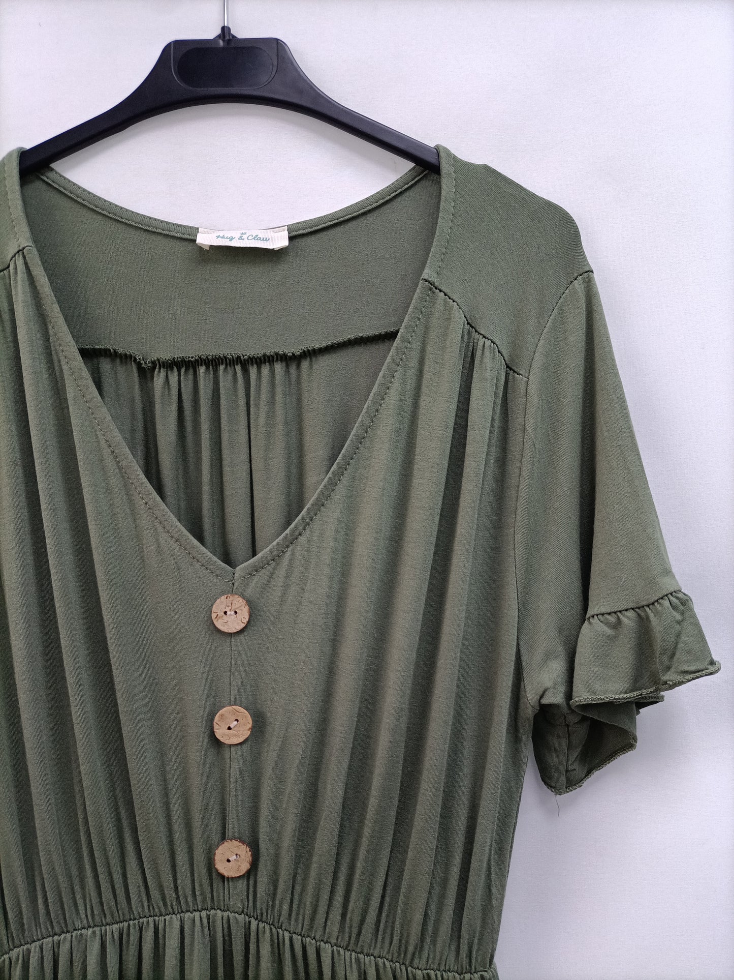 HUG&CLAU. Vestido corto verde T.u(m/l)