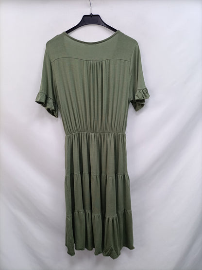 HUG&CLAU. Vestido corto verde T.u(m/l)