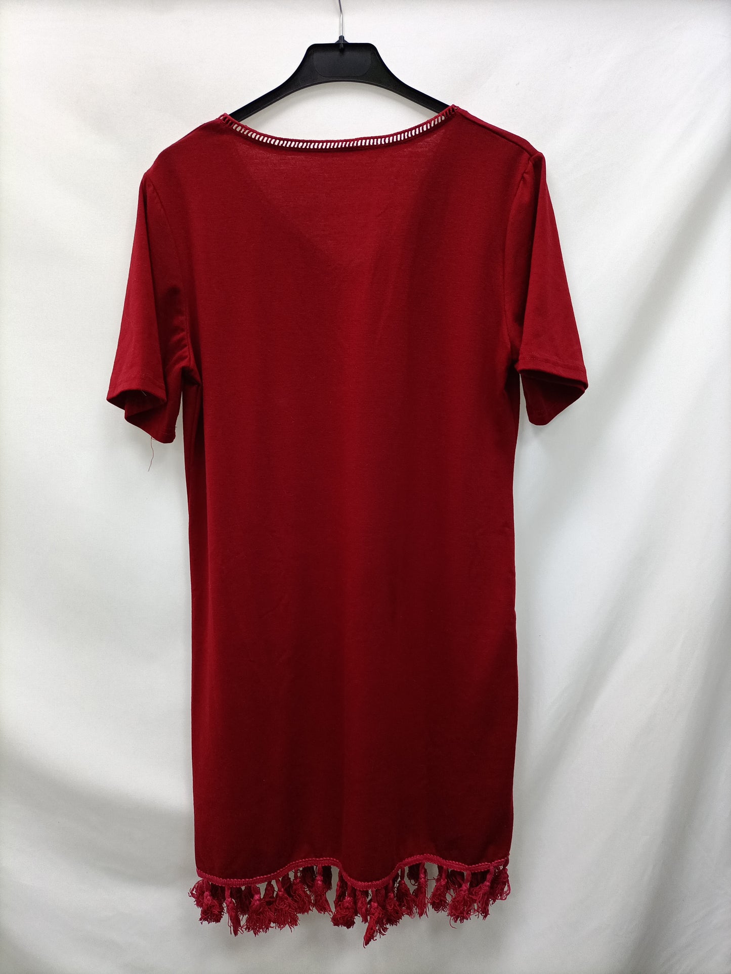 OTRAS. Vestido corto flecos T.u(m/l)