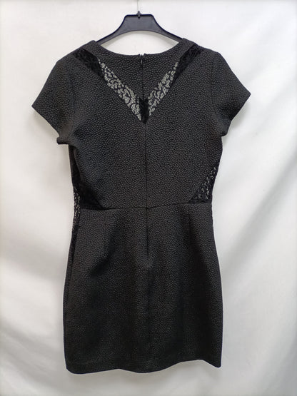 CHARLISE.Vestido negro textura T.36