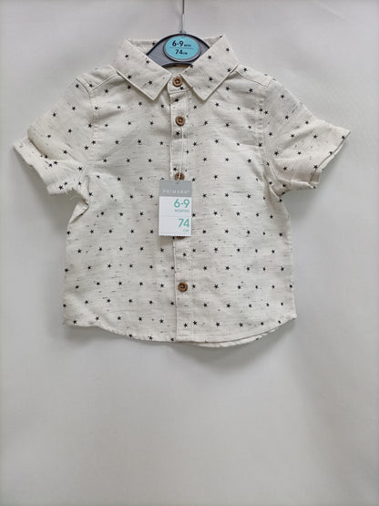 PRIMARK. Camisa estrellas T.6-9 meses