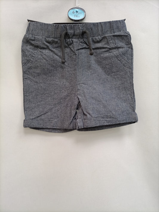 PRIMARK. Pantalón corto gris T.6-9 meses