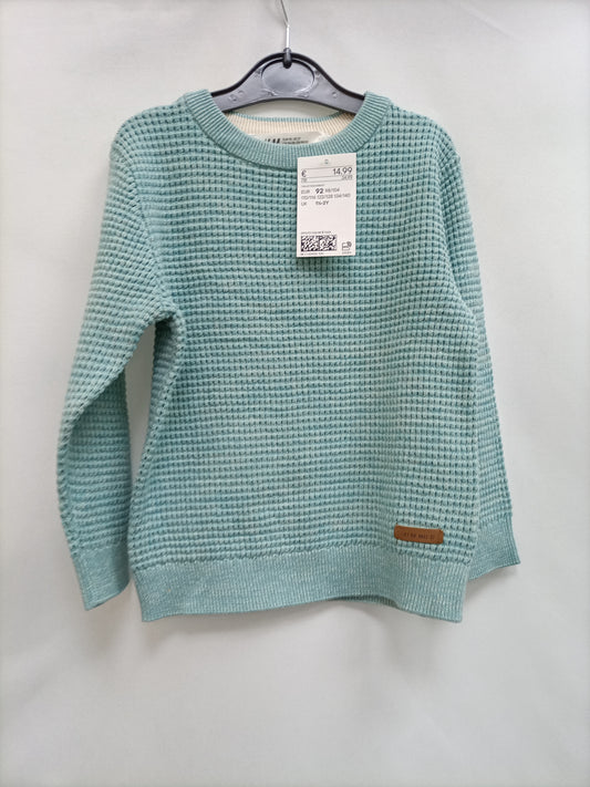 H&M. Jersey turquesa T.1-2 años