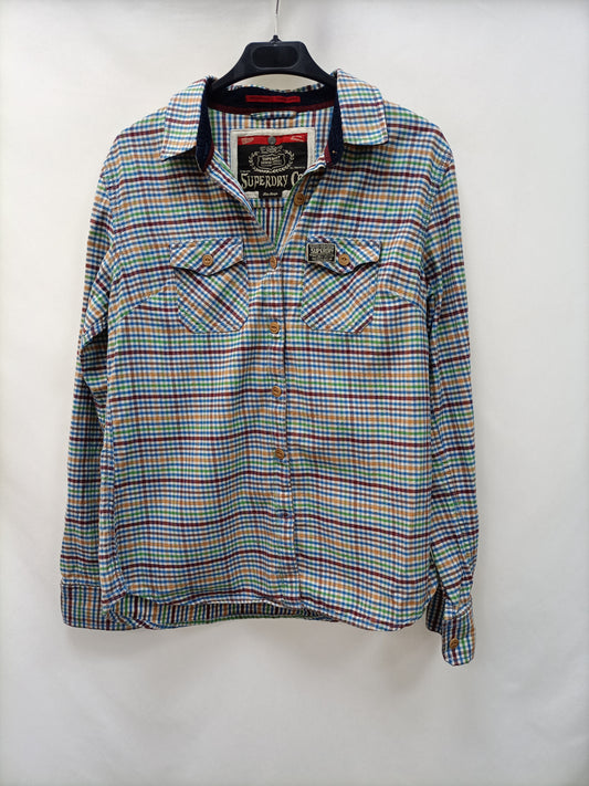 SUPERDRY. Camisa cuadros colores T.m/l