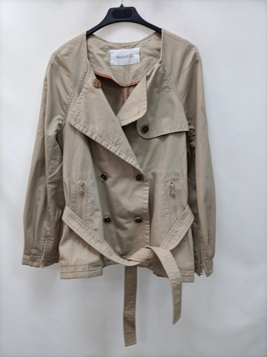 BIMBA Y LOLA. Gabardina cruzada beige T.l