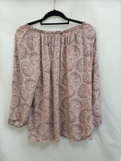 OTRAS. Blusa rosa estampada Tu(s/m)