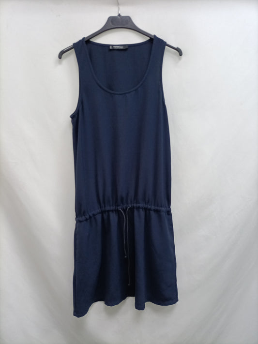 MANGO. Vestido corto azul T.s