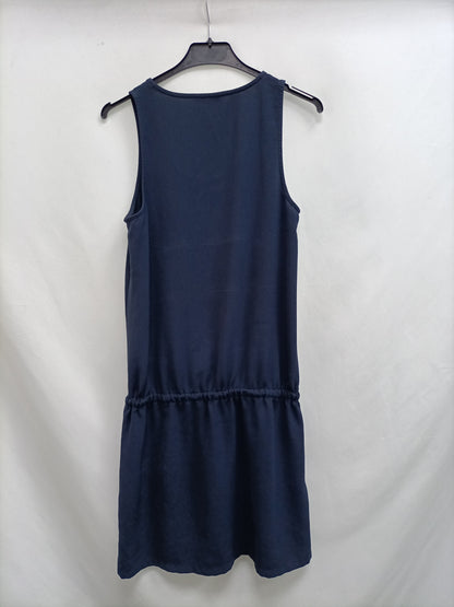 MANGO. Vestido corto azul T.s