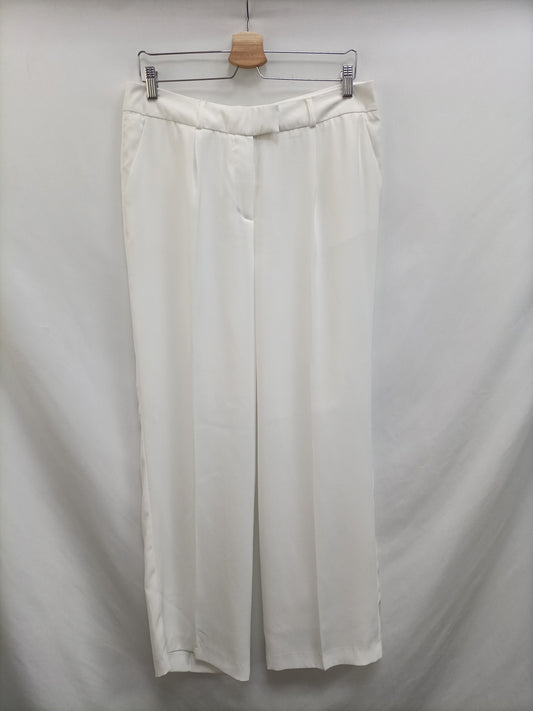 NAFNAF. Pantalón blanco fluido  T.40