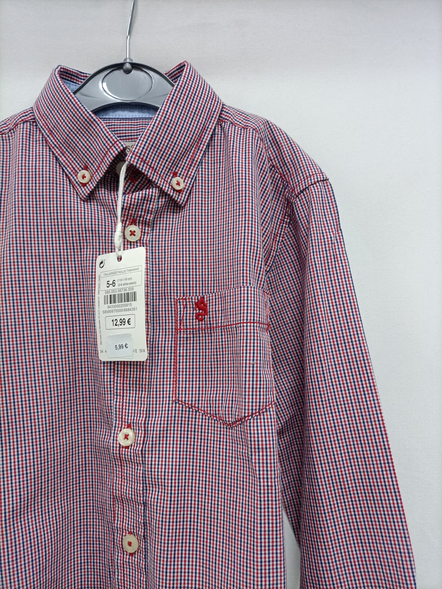 SFERA. Camisa de cuadros T.5/6