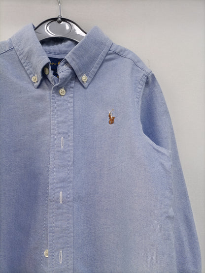 RALPH LAUREN. Camisa azil Oxford T.4