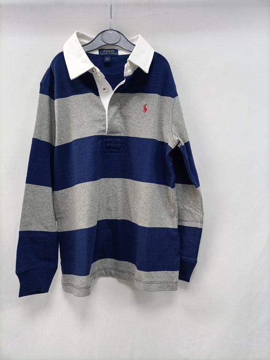 RALPH LAUREN. Jersey/polo rayas T.7 años