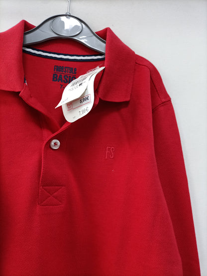 EL CORTE INGLÉS. Polo rojo T.7-8 años