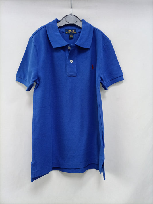 RALPH LAUREN. Polo azul T.7 años