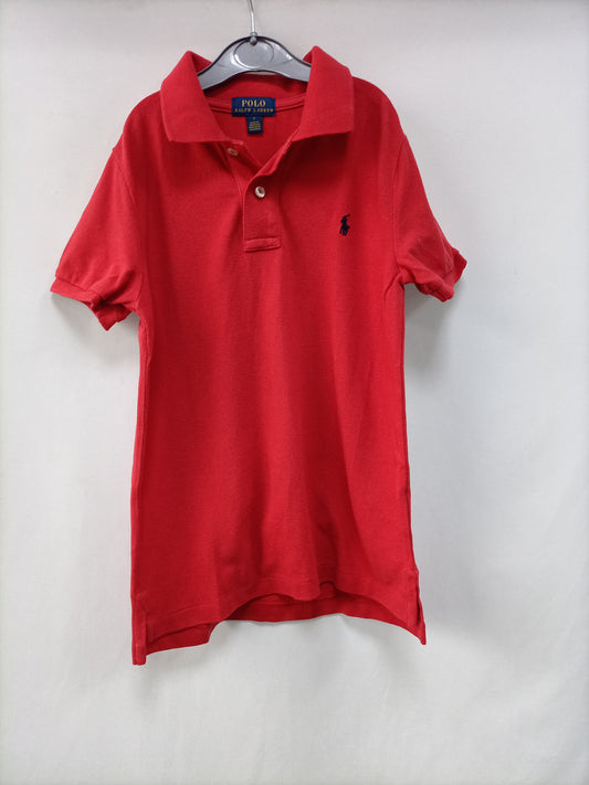 RALPH LAUREN. Polo rojo T.7 años