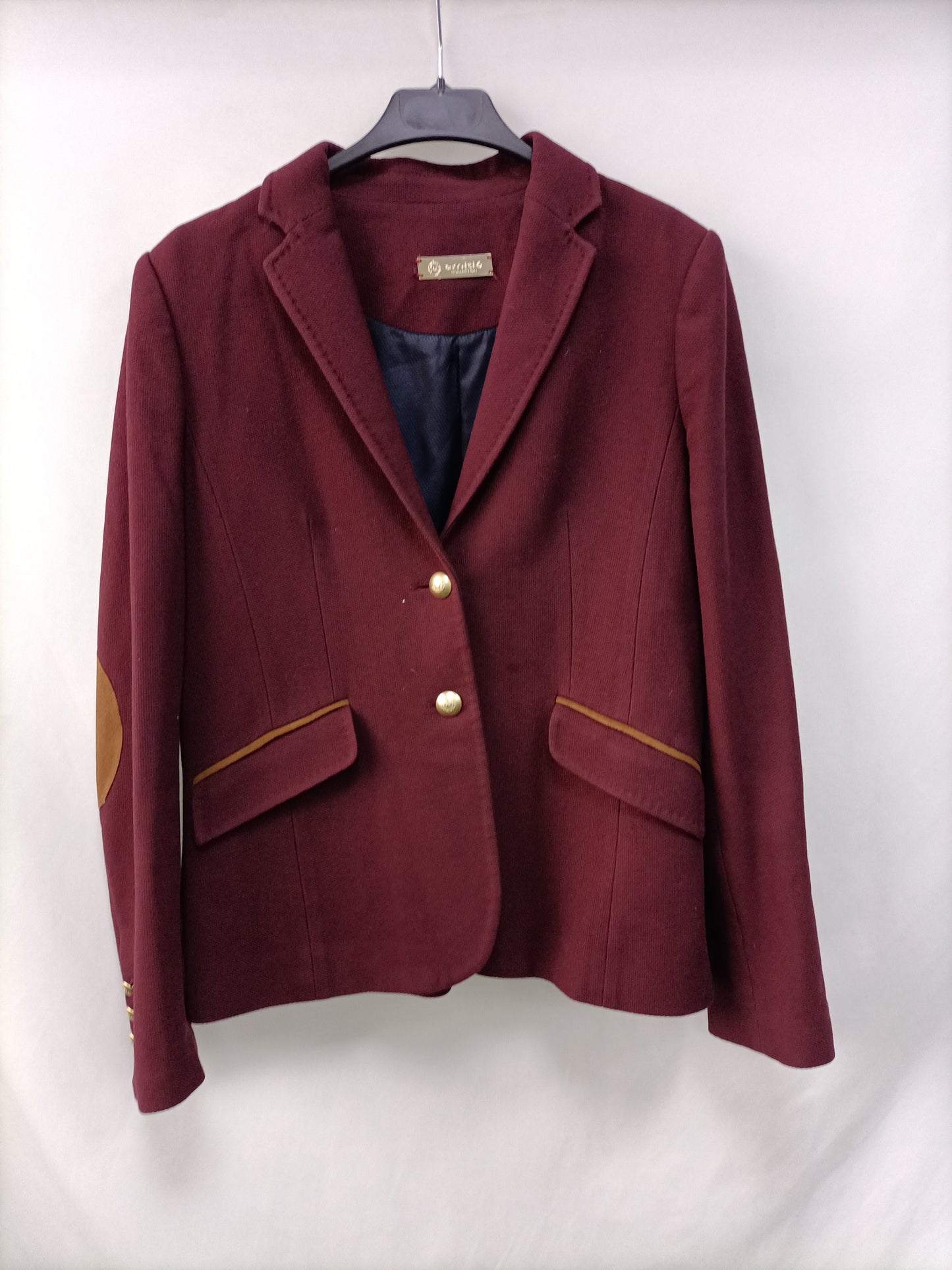 AMITIÉ. Blazer burdeos Piqué T.u(m/l)