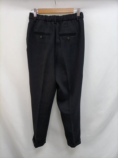 ZARA. Pantalón fluido negro T.xs