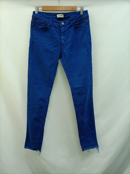 ZADIG&VOLTAIRE. Pantalón denim azul klein T.38