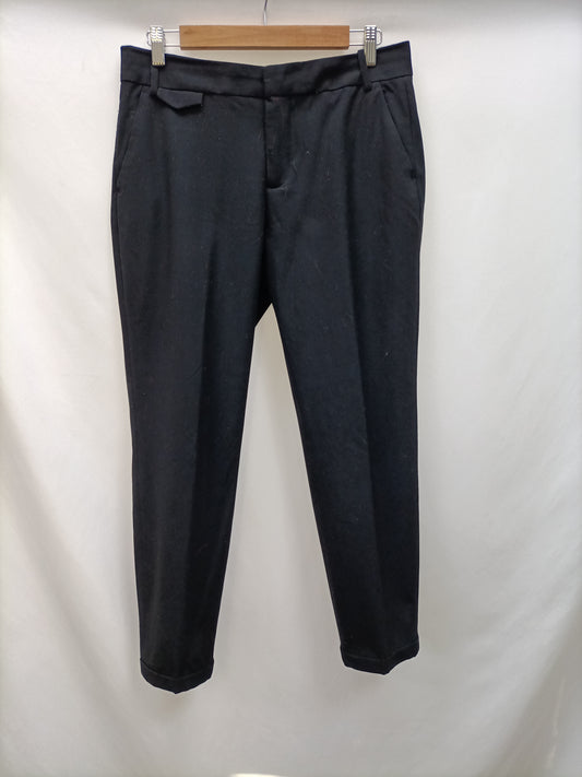 ZARA. Pantalón negro fluido T.m