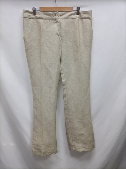 ABS. Pantalón beige espiga T.50