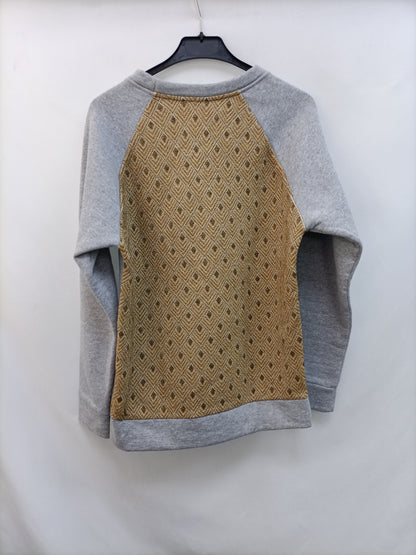 SEMICOUTURE. Sudadera gris y dorada T.s (tara)