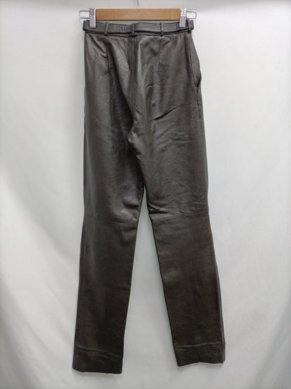 OTRAS.Pantalons rectos piel T.34 (vintage)