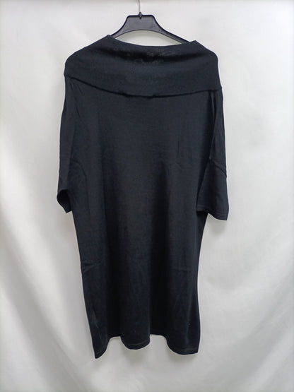 MAX MARA WEEKEND.Vestido negro punto T.M