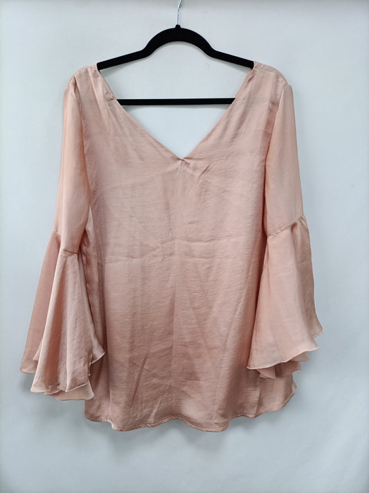 BOHO. Blusa rosa satinada T.u (m/l)