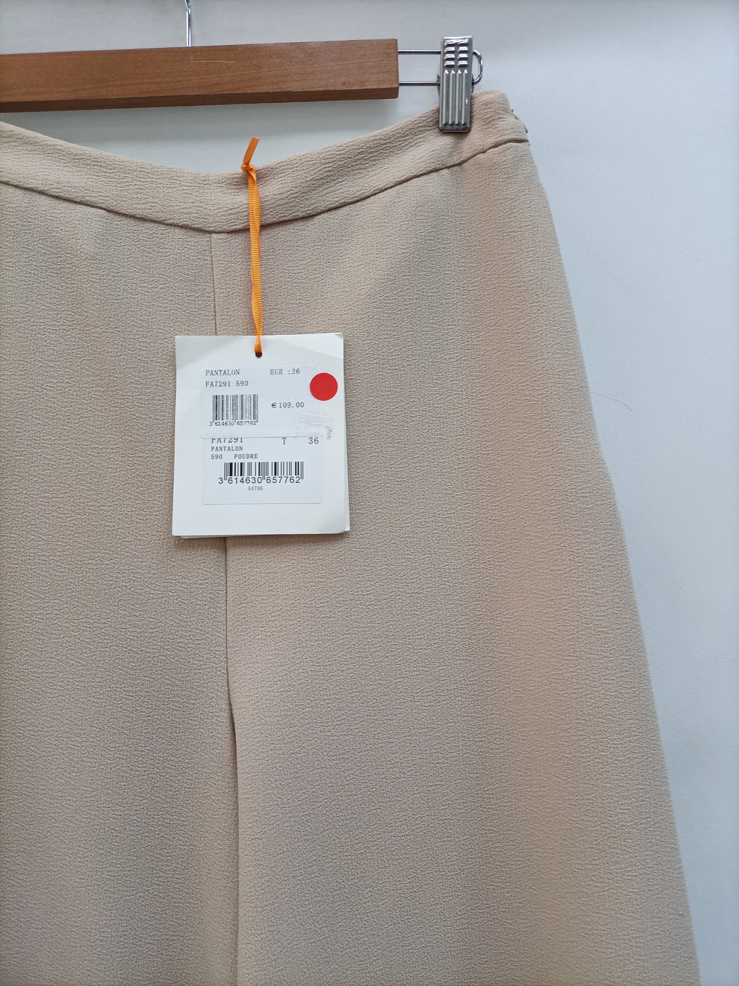 LA FEÉ MARABOUTÉE. Pantalón palazzo beige T.36