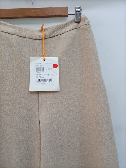 LA FEÉ MARABOUTÉE. Pantalón palazzo beige T.36