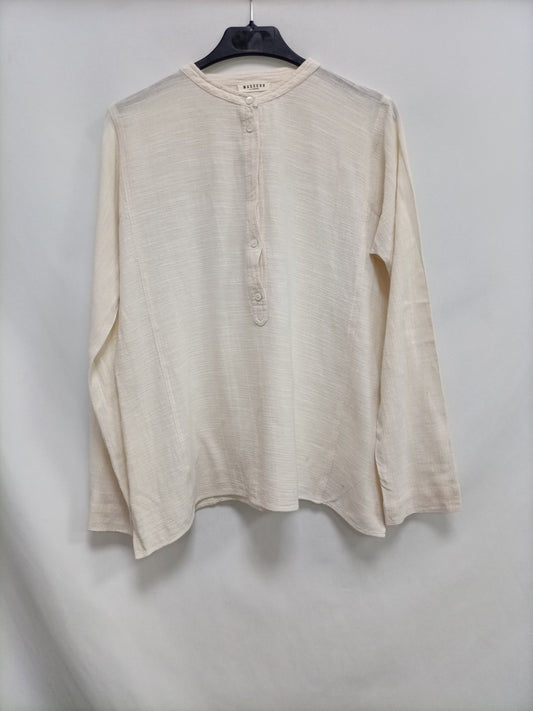 MASSCOB. Blusa beige  algodón T.u (xs)