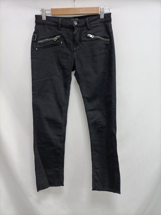 ZADIG&VOLTAIRE. Pantalón negro cremalleras T.34