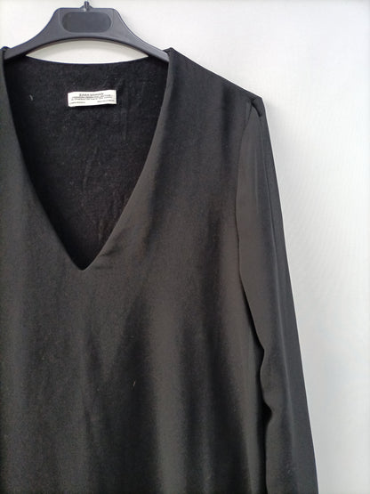 ZARA.Blusa negra oversized T.XS