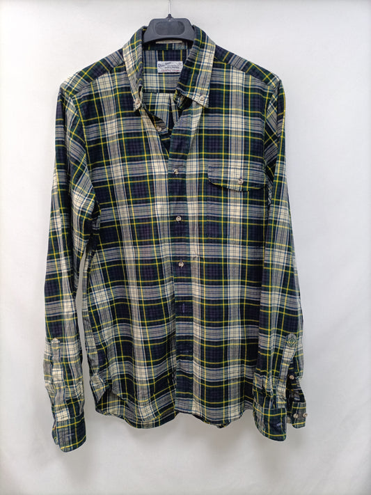 GANT. Camisa verde cuadros T.s