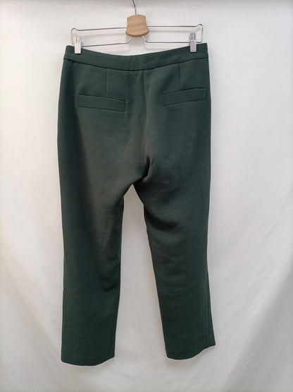 BIMBA Y LOLA. Pantalón pinzas verde  T.38