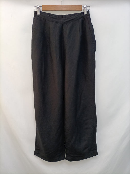 OYSHO. Pantalón negro lino T.m