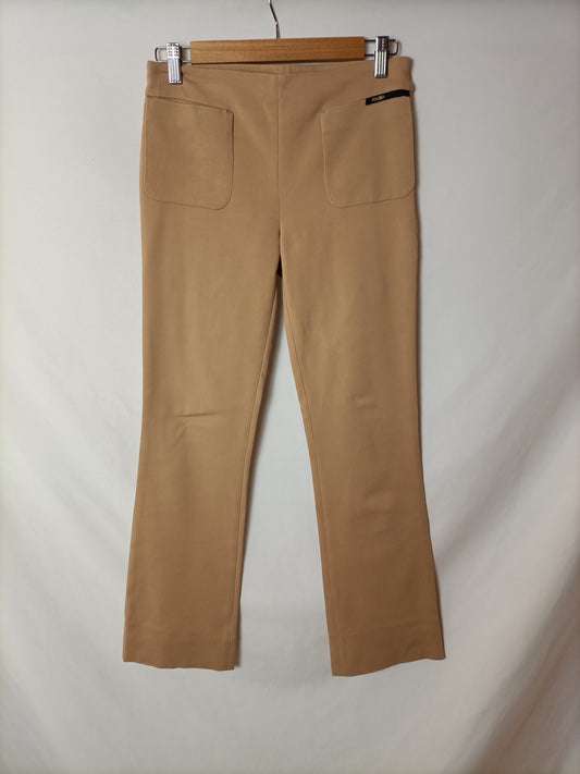 MAJE. Pantalón beige acampanado T.u(xs)