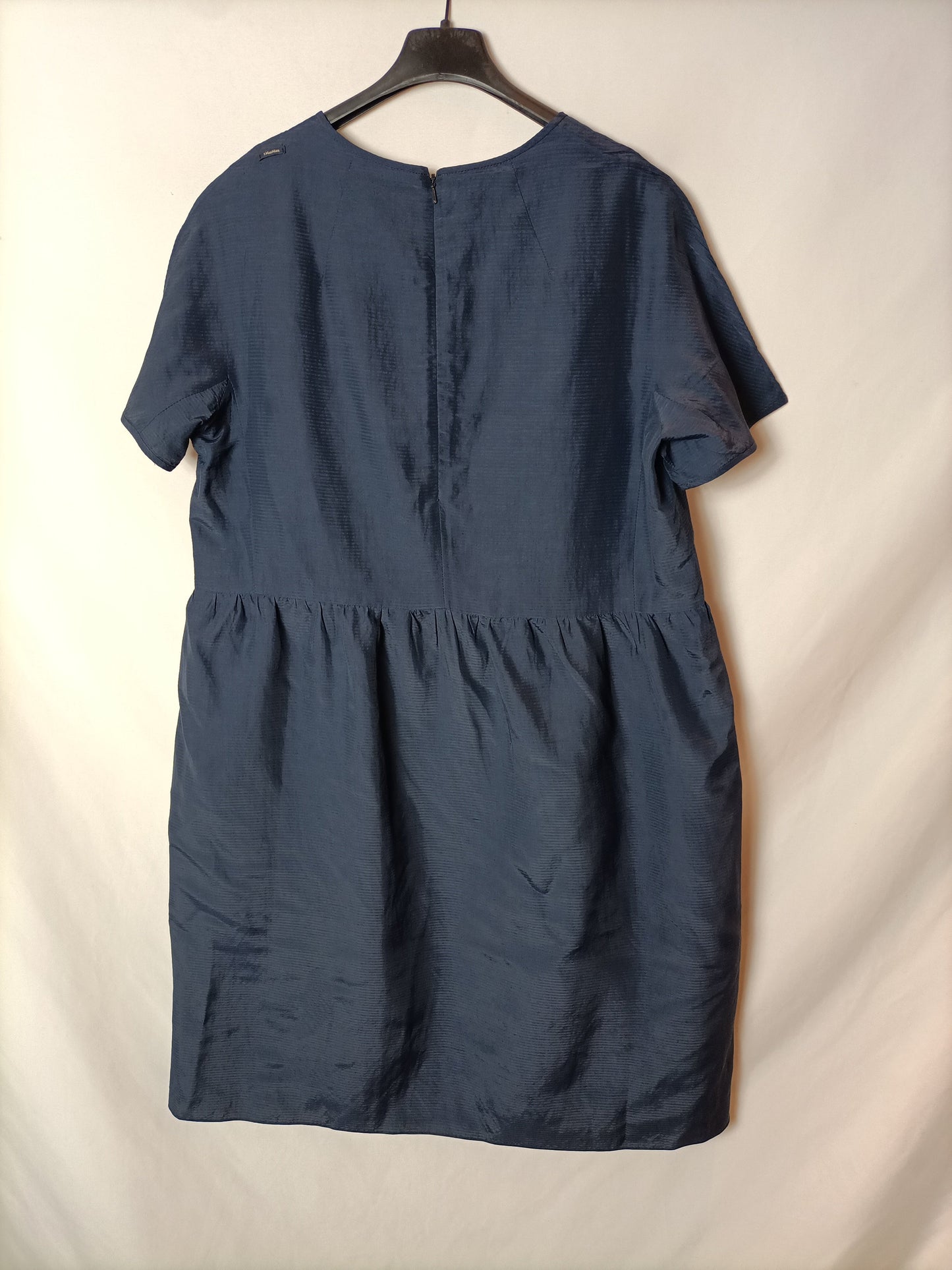 MAXMARA. Vestido corto azul T.42