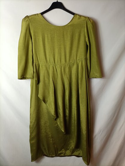 MOMILA. Vestido verde midi T.s