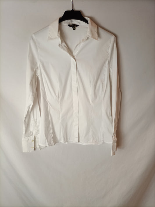 MASSIMO DUTTI. Camisa blanca básica T.38