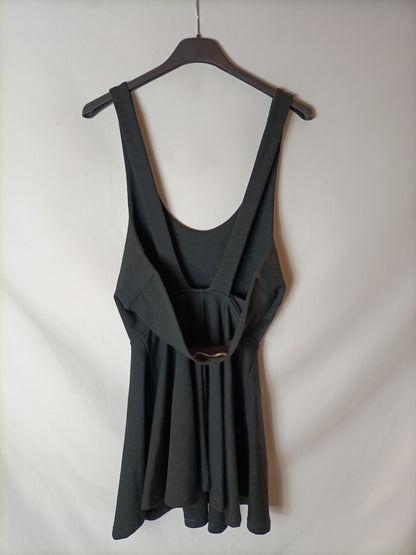 PULL&BEAR. Vestido negro fluido T.m